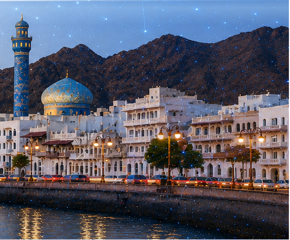 Muscat waterfront at dusk